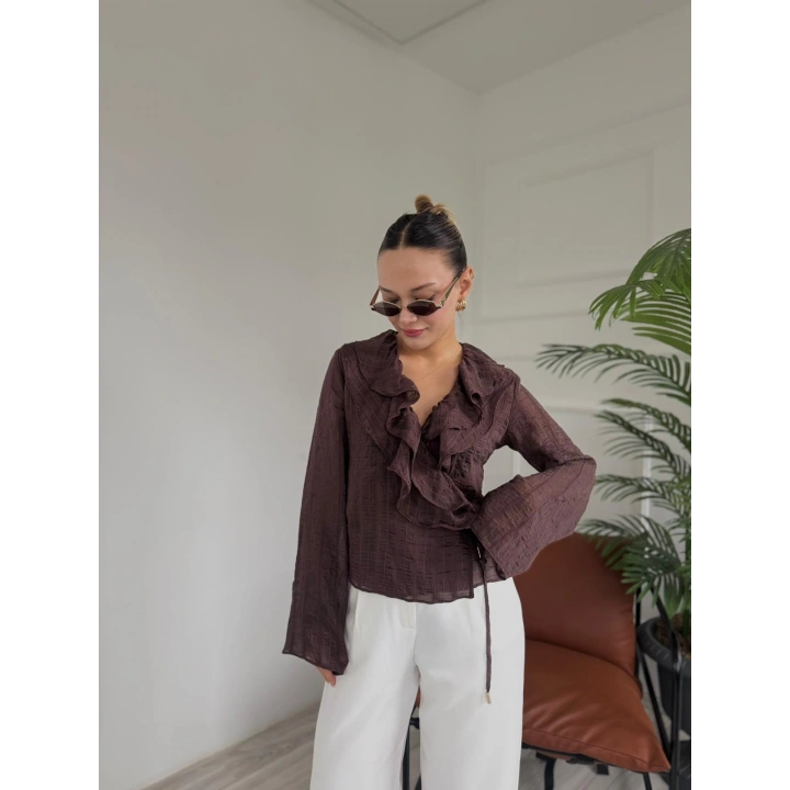 Kadın Kahve Gömlek