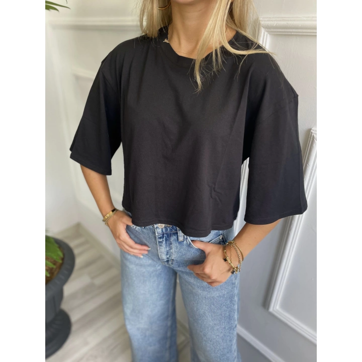 Kadın Basic Crop Tshirt