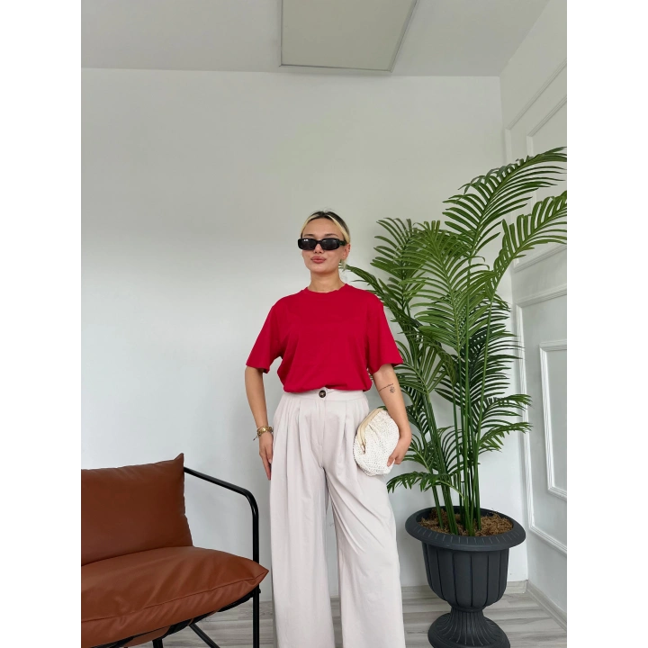 Kadın Basic Tshirt Kırmızı