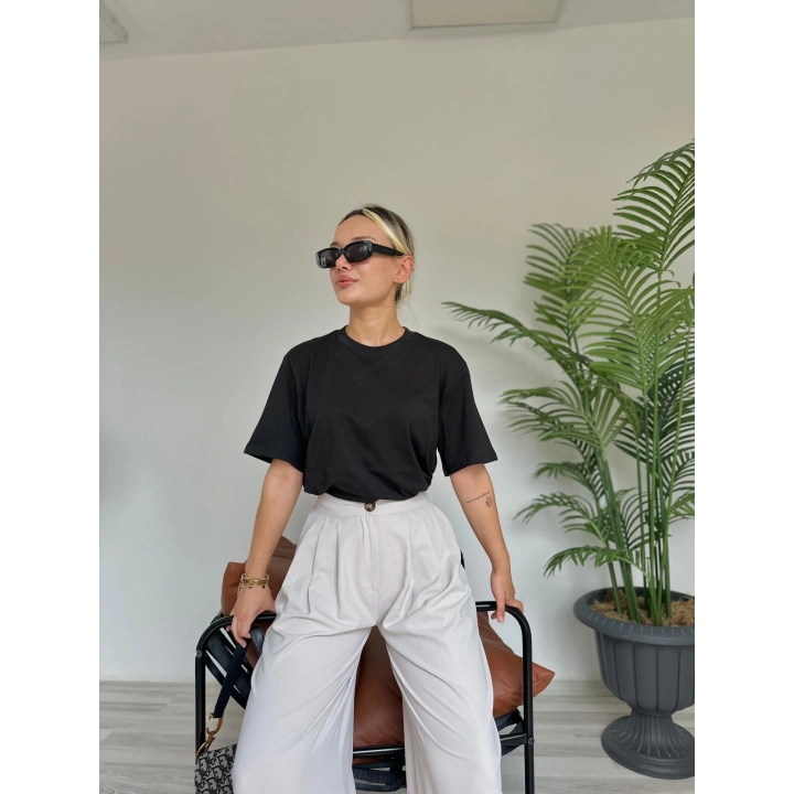 Kadın Basic Tshirt Siyah