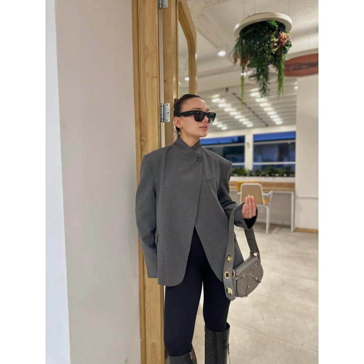 Kadın Blazer Ceket Antrasit