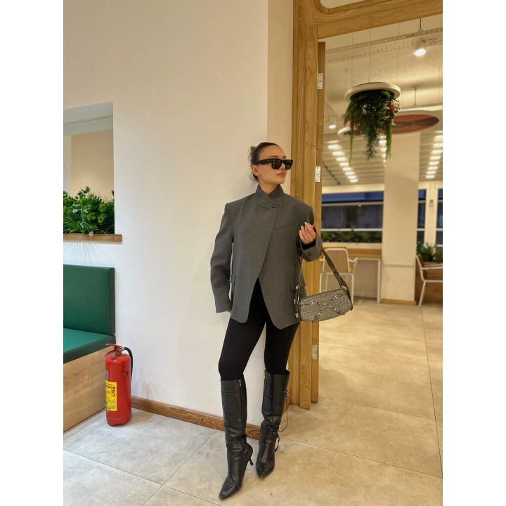 Kadın Blazer Ceket Antrasit