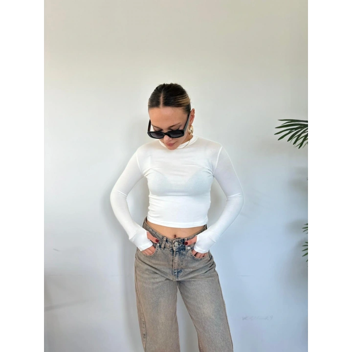 Kadın Body Ekru