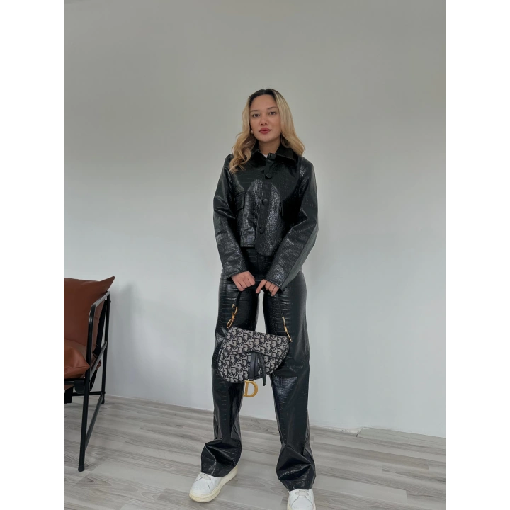 Kadın Deri Ceket Siyah