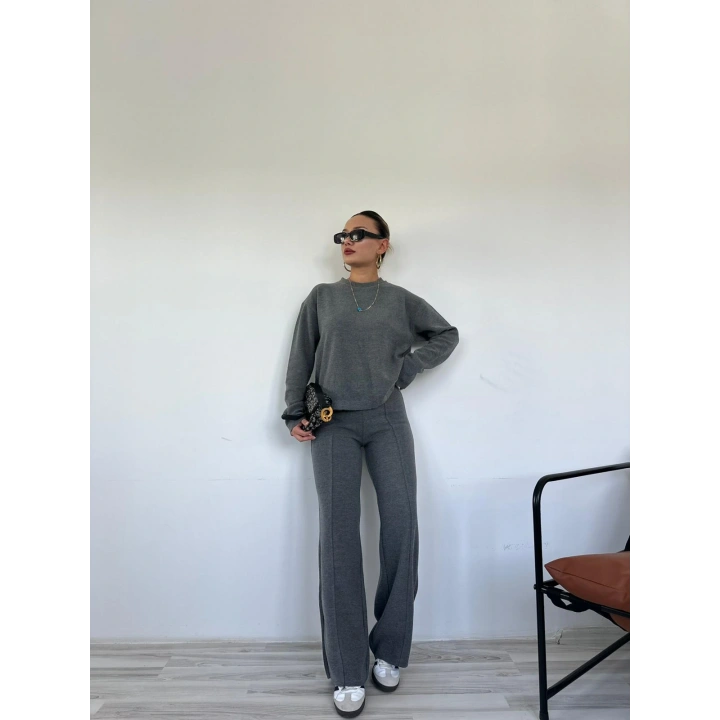 Kadın Dokuma Eşofman Takımı Antrasit