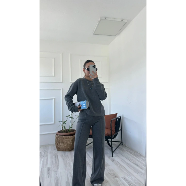 Kadın Dokuma Eşofman Takımı Antrasit