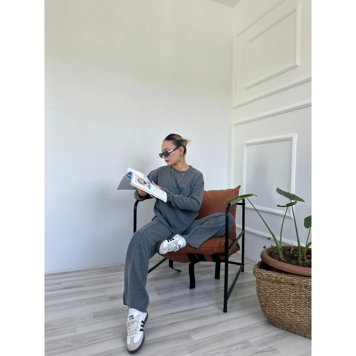 Kadın Dokuma Eşofman Takımı Antrasit
