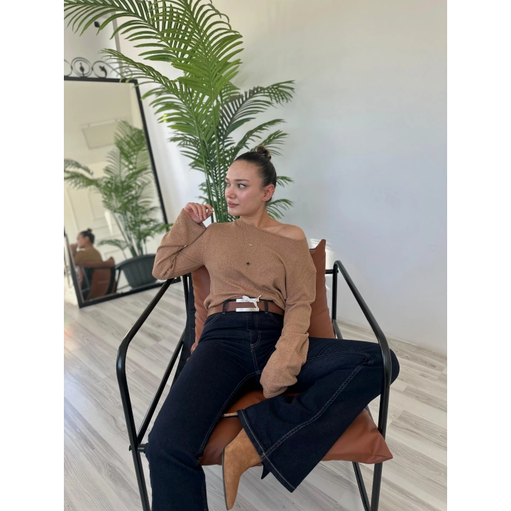 Kadın İspanyol Paça Pantolon Lacivert