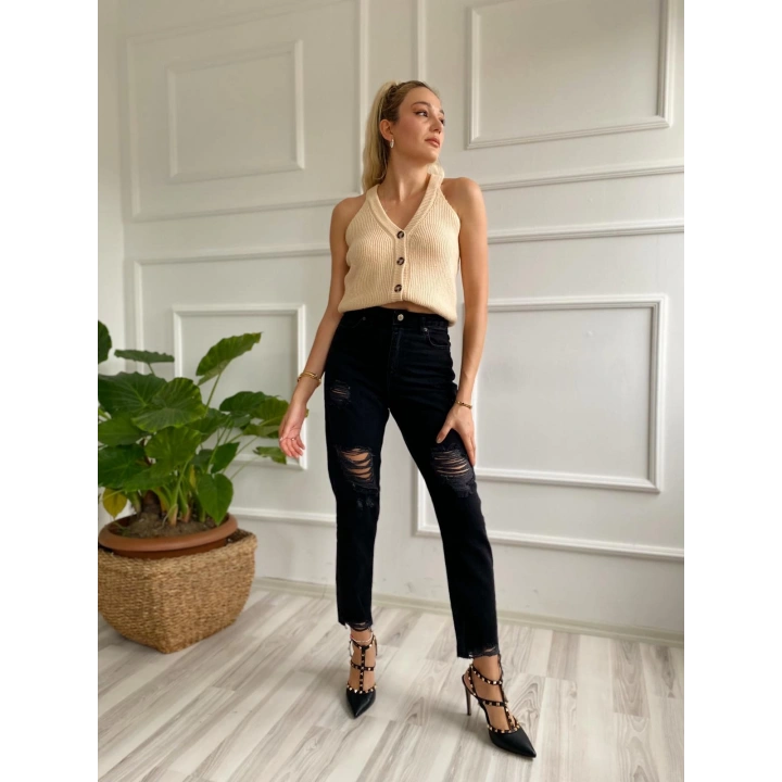 Kadın İtalyan Reglan Yelek Milk