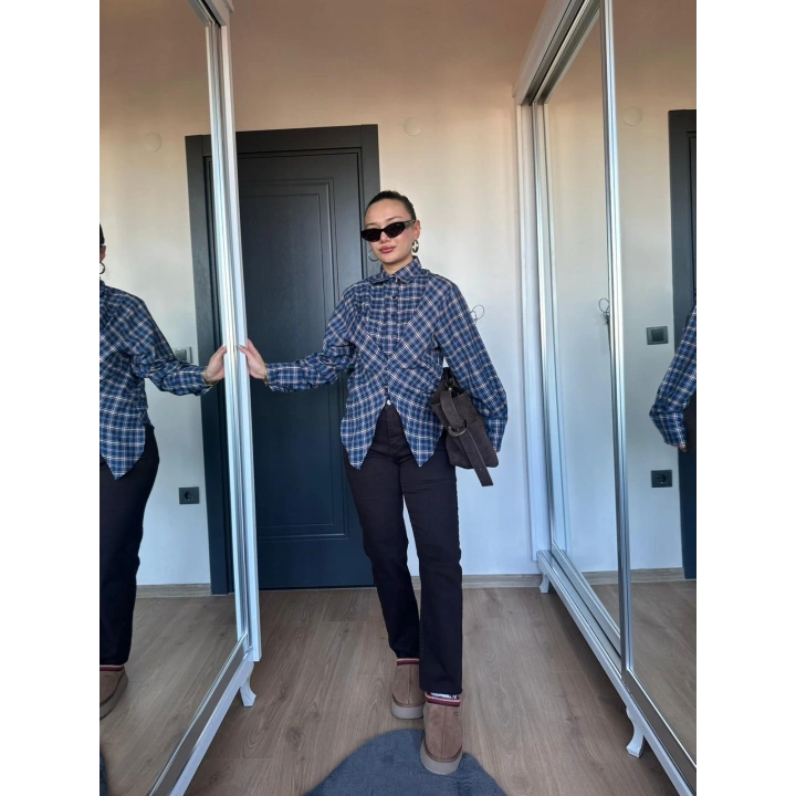 Kadın Kesik Paça Boyfit Acı Kahve