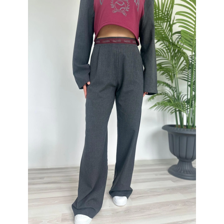 Kadın Palazzo Pantolon Antrasit