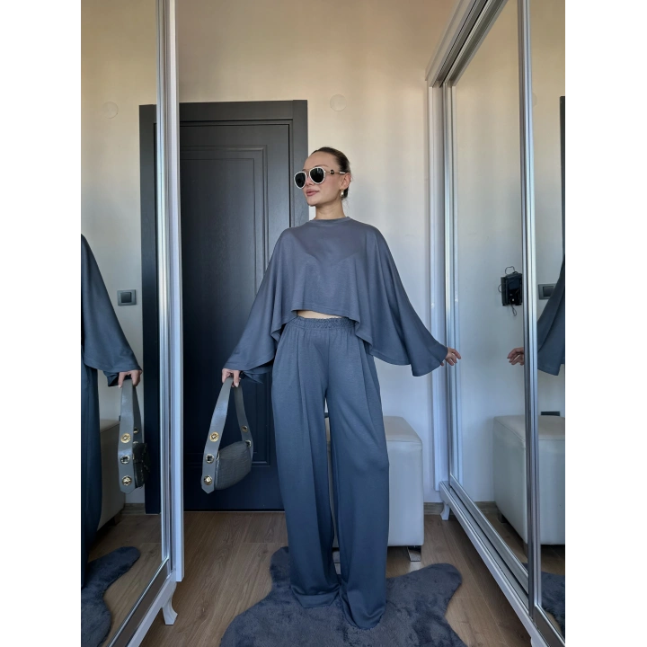 Kadın Panço Takım Antrasit