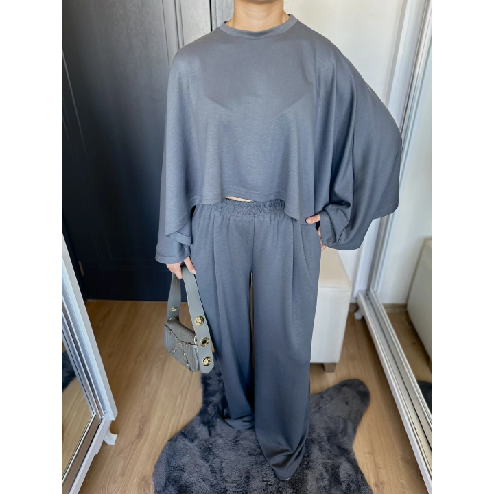 Kadın Panço Takım Antrasit