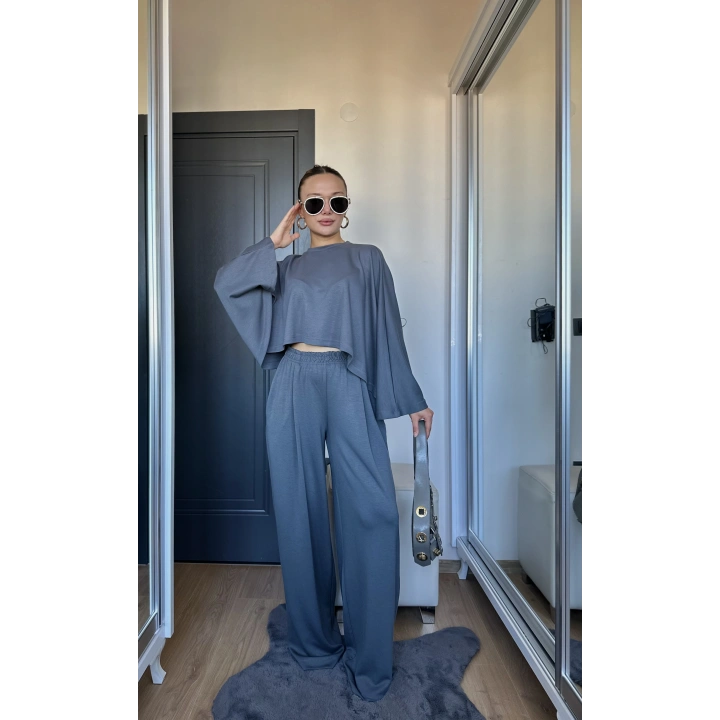 Kadın Panço Takım Antrasit