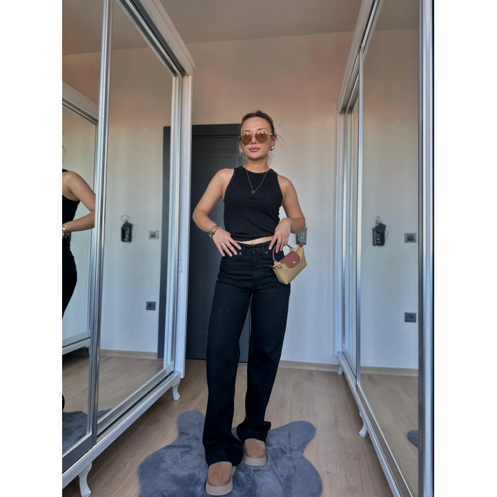 Kadın Straıght Jean Siyah