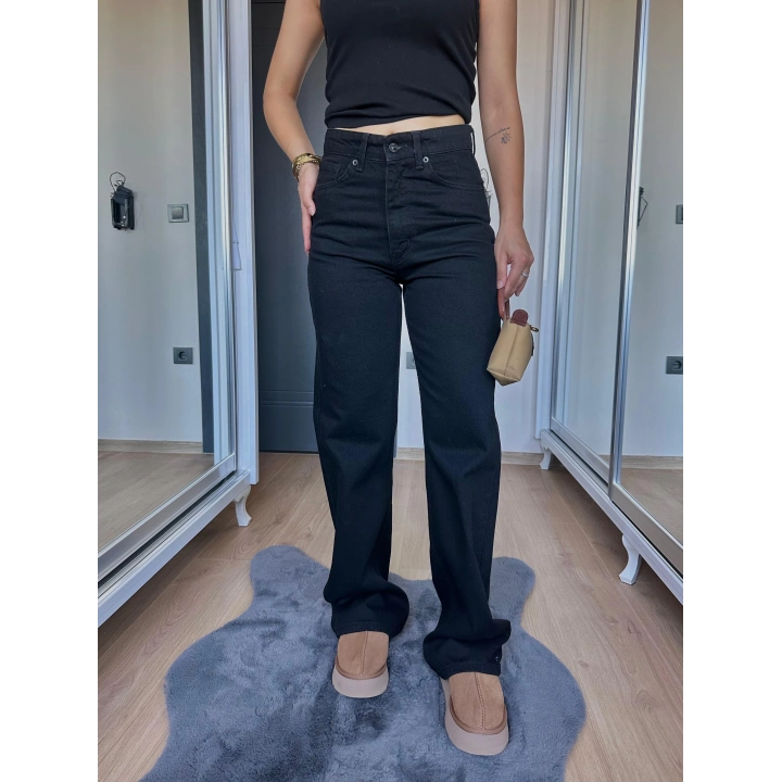 Kadın Straıght Jean Siyah