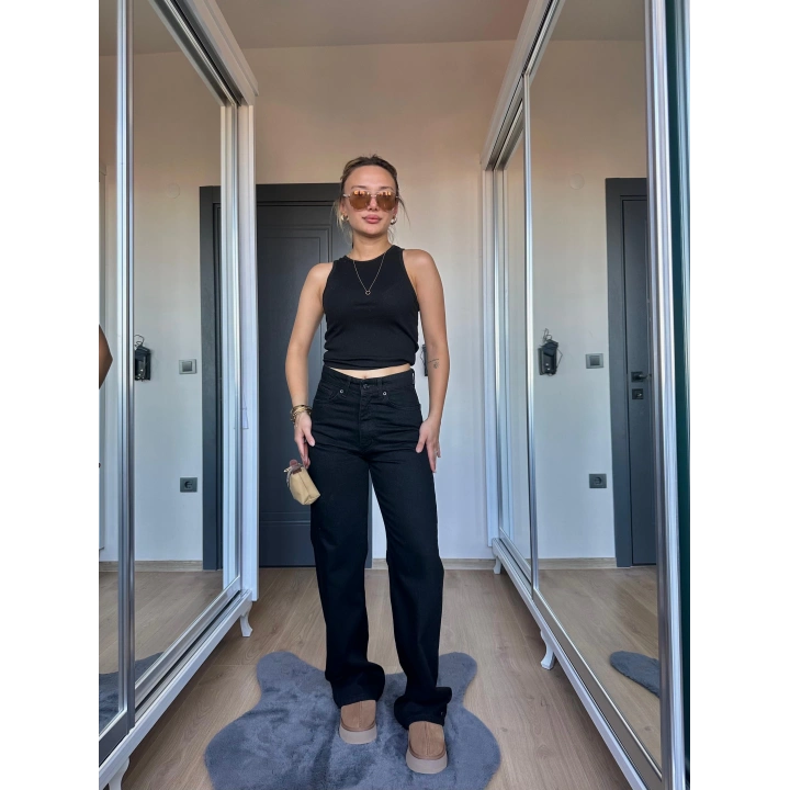 Kadın Straıght Jean Siyah