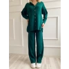 Kadın Polo Yaka Nefti Yeşili Takım