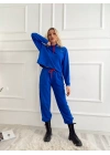 Kadın Kapüşonlu Paçası Lastikli Eşofman Takımı Saks Mavi