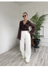 Kadın Pantolon Ekru Rengi
