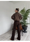 Kadın Kot Pantolon Kahve Rengi