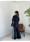Kadın Kot Payet Garnili Kısa Kollu Takım