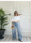 Kadın Baggy Jean Mavi