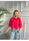 Kadın Basic Crop Tshirt