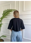 Kadın Basic Crop Tshirt