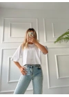 Kadın Basic Crop Tshirt