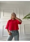 Kadın Basic Crop Tshirt
