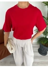 Kadın Basic Tshirt Kırmızı