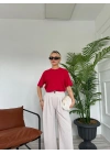Kadın Basic Tshirt Kırmızı