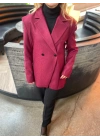 Kadın Kaşe Blazer Ceket Bordo