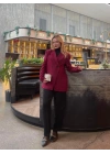 Kadın Kaşe Blazer Ceket Bordo