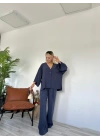 Kadın Bluz Pantolon Takım Lacivert