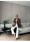 Kadın Blazer Ceket Kahverengi
