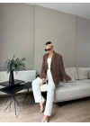 Kadın Blazer Ceket Kahverengi
