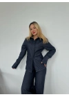 Kadın Denim Gömlek Mavi