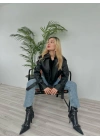 Kadın Deri Ceket Siyah
