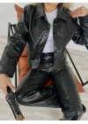Kadın Deri Ceket Siyah