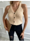 Kadın İtalyan Reglan Yelek Milk