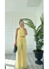 Kadın Keten Takım Sarı