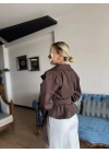 Kadın Kısa Trenç Kahverengi