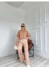 Kadın Kraşlı Pantolon Bej