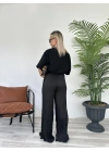 Kadın Kraşlı Pantolon Siyah