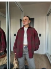 Kadın Oduncu Gömlek Bordo-Kahverengi