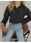 Kadın Oversize Gömlek Siyah