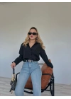 Kadın Oversize Gömlek Siyah