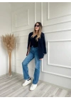 Kadın Palazzo Kot Pantolon Mavi